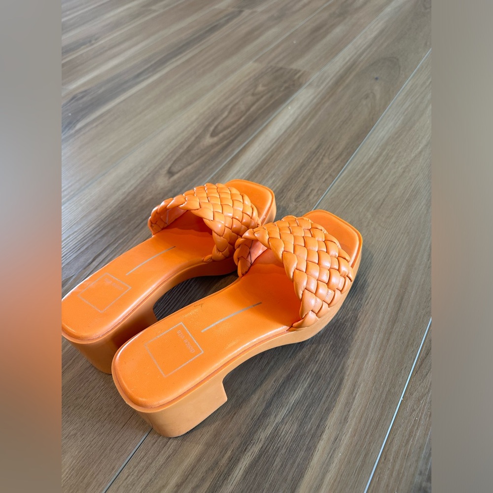 Dolce Vita slip on block heels! Bright orange 🍊